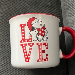 Snoopy Holiday Love Mug - Red and White